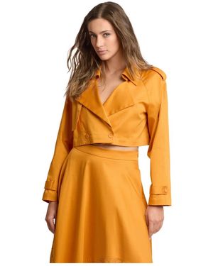Kocca Cropped Biker Jacke - Orange
