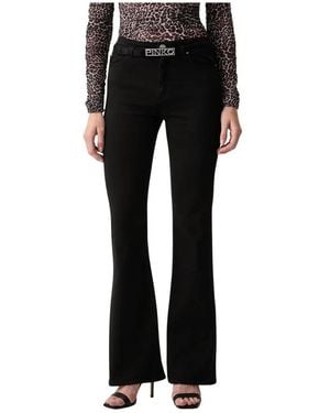 Pinko Jeans ,Zwart ,Katoen Flared Jeans