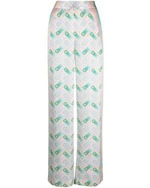 CASABLANCA Ping Pong Print Broek - Groen