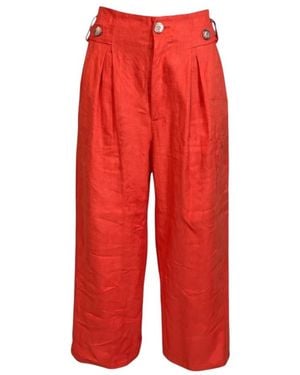 ViCOLO Straight Trousers - Rojo