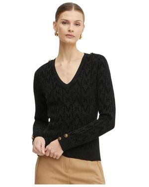 Marciano V-Neck Knitwear - Black