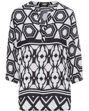 Tuzzi Bluse Mit Grafischem Muster Seaside Serenity - Schwarz