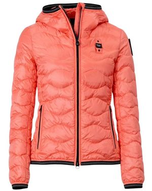 Blauer Jassen ,Rood ,Leer Camelia Parka