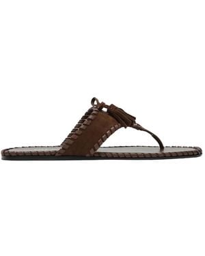 Prada Infradito Sandalen Mit Flechtung - Braun