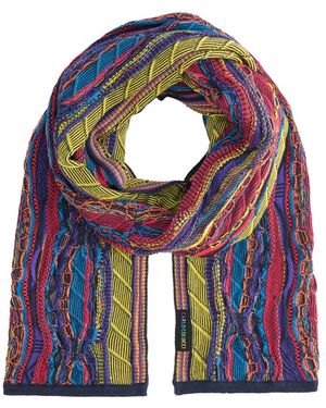 carlo colucci Accessoires ,Veelkleurig ,Wol Gebreide Sjaal - Blauw