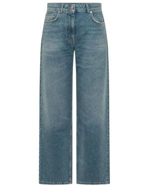 Palm Angels Wide Jeans - Azul