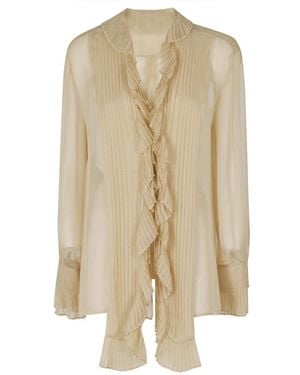Alberta Ferretti Zijden Chiffon Blouse - Naturel