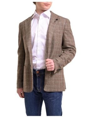 Lardini Jassen ,Bruin ,Wol Camel Wollen Jas Special Line