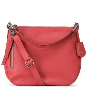 Abro⁺ Elegante Leder-Schultertasche - Rot