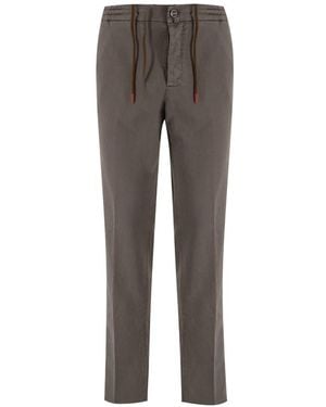 Kiton Slim-Fit Pants - Gray