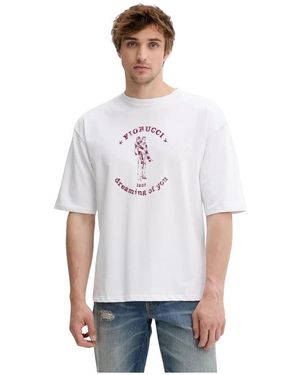 Fiorucci Tops ,Wit ,Katoen Dreaming Of You Print Relaxed Fit T-Shirt