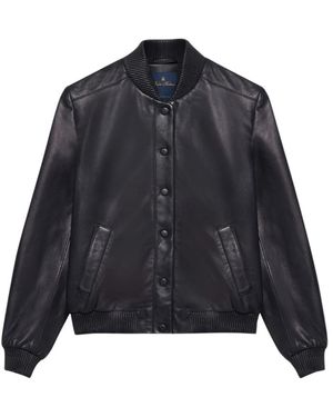 Brooks Brothers Leather Jackets - Blue