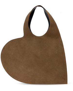 Coperni Tassen ,Bruin ,Leer Double Heart Handbag