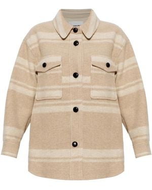 Isabel Marant Jassen ,Wol Harveli Shirt - Naturel