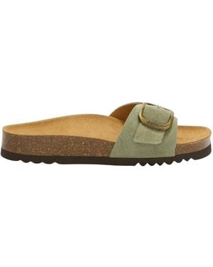 Scholl Schoenen ,Groen ,Suède Kathleen Slider