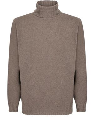 Dell'Oglio Turtlenecks - Brown