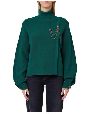 Liu Jo Truien & Vesten ,Groen ,Ecs Maglia Chiusa M/L Spille