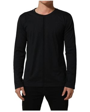 Dolce & Gabbana Truien & Vesten ,Blauw ,Katoen Ronde Hals Trui - Zwart