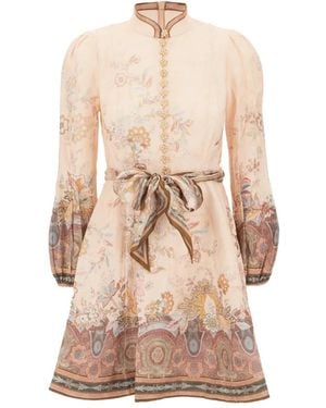 Zimmermann Alchemy Button Mini Jurk - Naturel