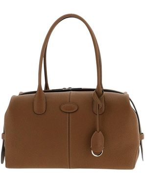 Tod's Leren Tote Bag - Bruin