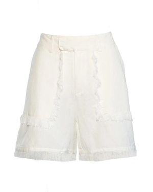 Hèst Korte Broeken ,Wit ,Linnen Witte Linnen Shorts Alyssum