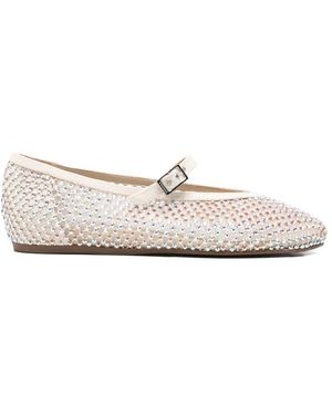 Le Silla Schoenen ,Leer Gilda Ballet Flat - Wit