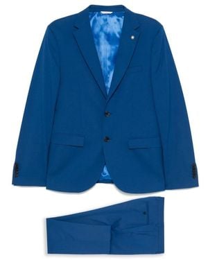 Manuel Ritz Single Breasted Suits - Blue