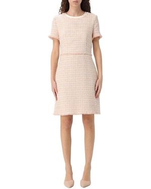 BOSS Bunte Tweed Kurzes Kleid Für Frauen - Natur