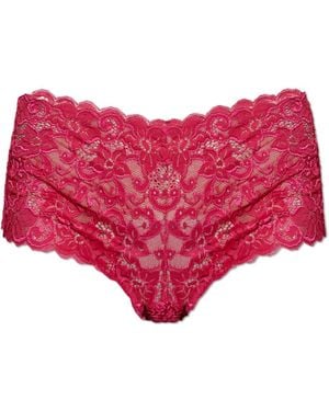 Hanro Ondergoed ,Roze ,Moments Panty - Rood