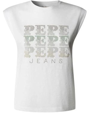 Pepe Jeans Sleeveless Tops - Blanco