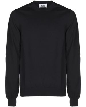 Alpha Studio Round-Neck Knitwear - Black