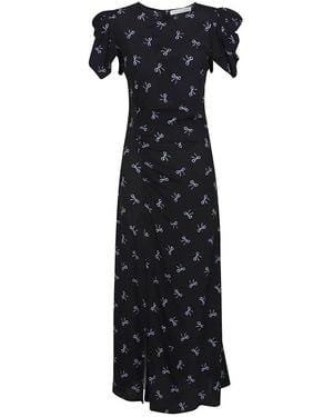Mar De Margaritas Kristel Midi Kleid - Schwarz