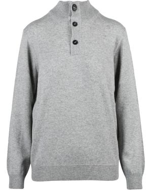 Kangra Pullover Mit Knöpfen - Grau