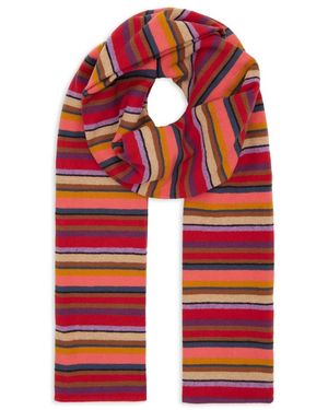 Gallo Gestreept Fleece Sjaal - Rood