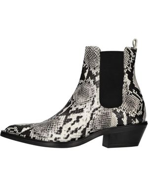 Carmens Schoenen ,Veelkleurig ,Leer Cowboylaarzen - Zwart