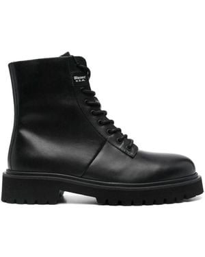 Blauer Lace-Up Boots - Black