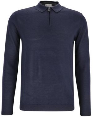 Roy Robson Jersey Polo Con Cremallera - Blauw