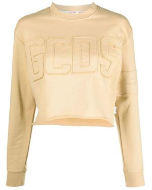 Gcds Round-Neck Knitwear - Natural