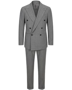 Franzese Collection Double Breasted Suits - Grey