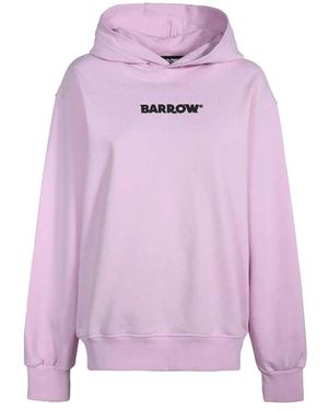Barrow Capuchontrui Met Logoprint Van Katoen - Paars