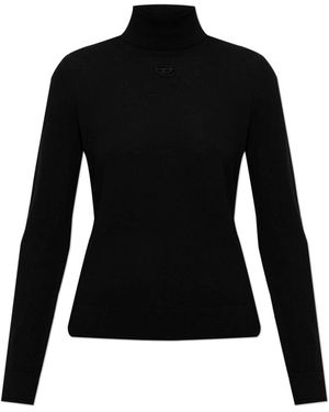 DIESEL Wool Turtleneck M-Alinesa-Tn - Schwarz