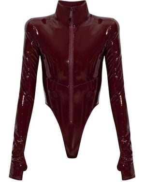 DSquared² Tops ,Rood ,Body Met Ingenaaide Schoudervullingen - Paars