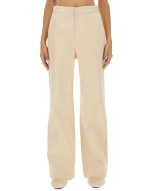 Jil Sander Wide Trousers - Natural