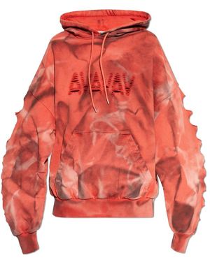 AVAVAV Hoodies & Sweatvesten ,Rood ,Katoen Vintage Effect Sweatshirt