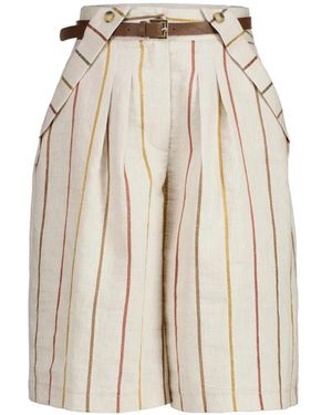 ViCOLO Korte Broeken ,Katoen Bermuda Shorts - Naturel