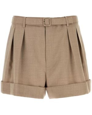 Saint Laurent Short Avec Poches À - Natur