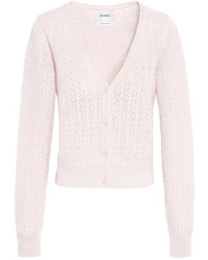 Barrie Pointelle-Gebreid Kasjmier Vest - Roze
