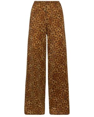 Mc2 Saint Barth Wide Trousers - Marrone