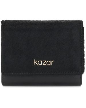 Kazar Kompakte Ledergeldbörse - Schwarz