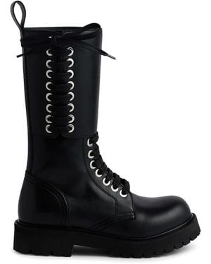 Rabanne Lace-Up Boots - Noir
